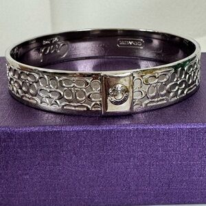 Coach Metallic Silver Bracelet